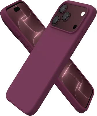 ORNARTO Cover for iPhone 18 Pro Max Soft Silicone Shockproof, Burgundy | Premium Liquid Silicone,Ful