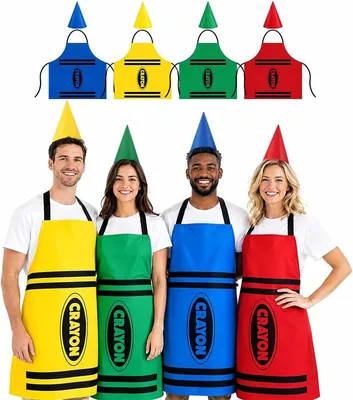 CLIUNT Crayon Costume Set - Adult Halloween Outfit