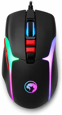 MARVO M360 Mouse Gaming, Ratón con Cable, 12800 DPI, RGB, Ajuste de 6 Niveles DPI - Mejor Oferta