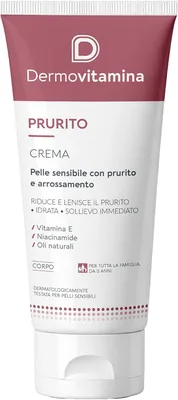 Crema anti prurito Dermovitamina - Trattamento contro prurito localizzato - Efficace su eritemi o dermatiti - Per pelle secca e ipersensibile