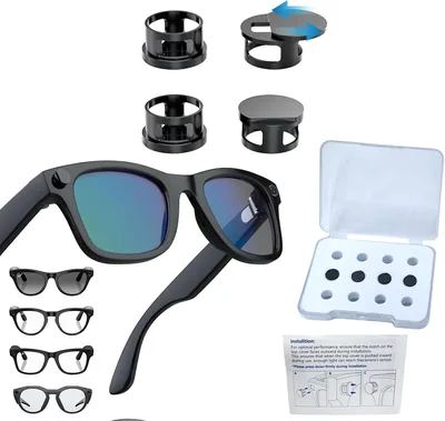 4 Cubiertas de bloqueo de luz led para Ray-Ban Meta. Mejora la visibilidad con estilo. ¡Mejor oferta!