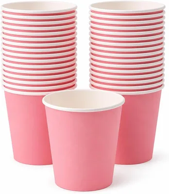 Sunny Premium Paper Cups 6oz - 50 Pcs | Hot & Cold Drink Cups | Leak-Resistant & Recyclable