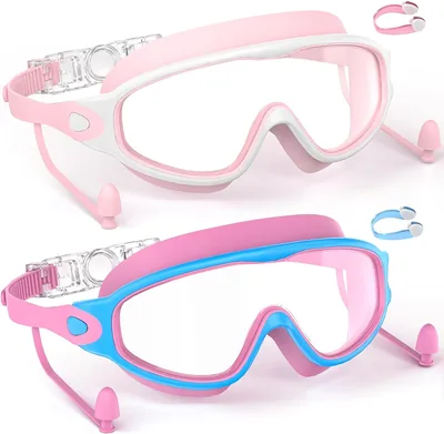 Yidoroye Lot de 2 Lunettes de Natation Enfants - Grand Champ de Vision HD 180°, Anti-Buée & Protection UV, Silicone Doux Réglable - Best Deal