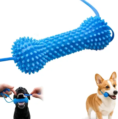 Prop Dental Canino Duales, Juguete para Masticar Dental de Perro para un Cepillado Dental Más Fácil, Cuidado Oral para Perros