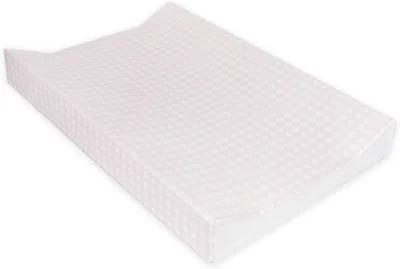 BEDEBYES Deluxe Anti Roll Wedge Baby Changing Mat - Blush Gingham Waterproof, 69x45cm Best Deal