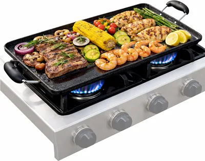 NutriChef Double Burner Griddle 50.8x30.5cm - Best Deal
