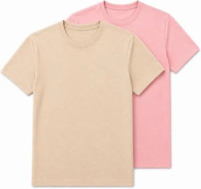 Men's 2-Pack Cotton T-Shirts, 100% Cotton, Short Sleeve