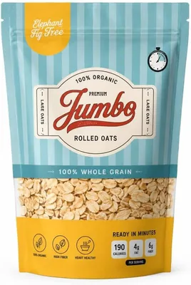 Norwegian Jumbo Rolled Oats 500g - High Fiber Vegan Oatmeal