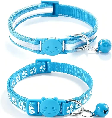 2 Pack Breakaway Cat Collars with Bells, Adjustable Kitten Collars - Best Deal