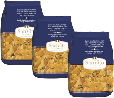 San Vito Lumaca Rigata Pasta 500g (Pack of 3) - Ridged Pasta
