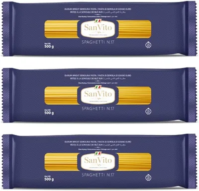 San Vito Durum Wheat Spaghetti N.17 500g (Pack of 3)