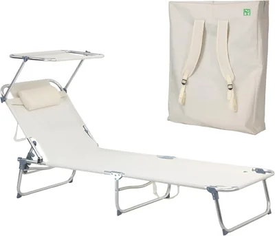 Totò Piccinni Macao Letto a Scomparti in Alluminio con Cuscino e Borsa (Beige) - 59% Di Sconto