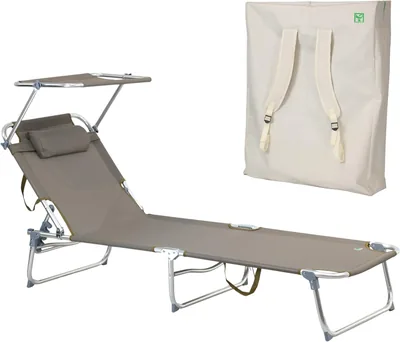 Totò Piccinni Macao Letto a Scomparti in Alluminio con Cuscino e Sacca (Taupe) - Best Deal