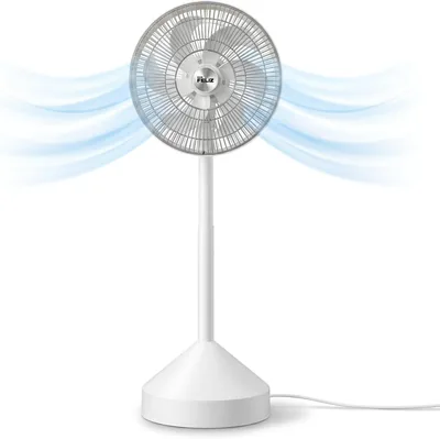 Ventilador de pie plegable Don Feliz, 70W, 3 alturas ajustables, luz ambiental, control remoto - 55% Descuento