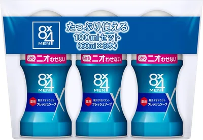 エイトフォーメン 8x4メン ロールオン フレッシュソープ 60ml×3本セット デオドラント 制汗 ワキ用 男性用 メンズ 【医薬部外品】 Best Deal