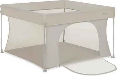 Lionelo Paco Playpen Baby 111 x 111 cm Compacto y Ligero | Para Espacios Pequeños, Redes Laterales, Entrada Lateral, Bolsa de Transporte
