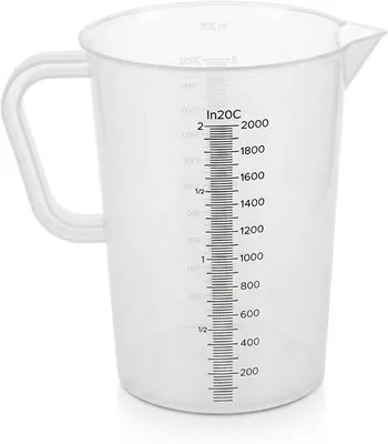 Cuisine Art 2000ml BPA-Free Plastic Measuring Jug - White Graduated Beaker