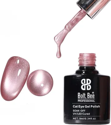 Bolt Bee Silk Cat Eye Gel Polish, 9ml, चुंबकीय कैट आई प्रभाव, लंबे समय तक चलने, उच्च चमक सैलून फिनिश, UV नेल जेल के लिए पेशेवर