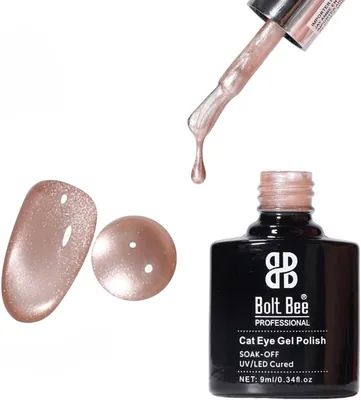 बोल्ट बी सिल्क कैट आई जेल पॉलिश, 9ml, चुंबकीय कैट-आई इफ़ेक्ट, लंबे समय तक चलने, उच्च चमक सैलून फ़िनिश, UV नाइल जेल के लिए प्रोफेशनल