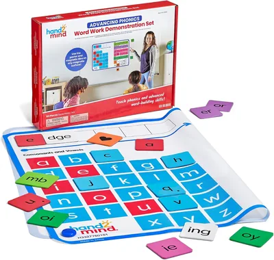 Hand2mind Phonics Word Work Set - Jumbo Magnetic Poster & 108 Tiles