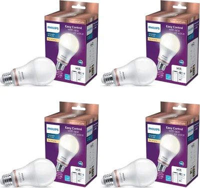 PHILIPS Smart LED Bulb 60W A19 Soft White 2700K, Voice Control Best Deal