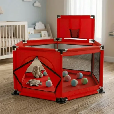 Corral Playard Azul 64 Cm Multi-juegos para Bebés Niños