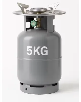 5KG Empty Gas Cylinder with Cooker Top, Portable Camping Stove, Grey - Best Deal