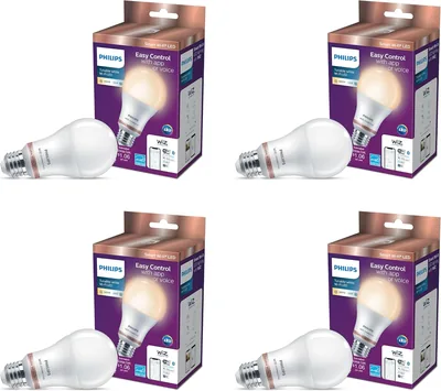 Philips Smart LED Bulb 60W A19 - Tunable White, 4-Pack Best Deal