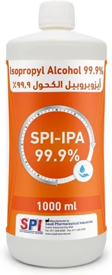 إيزوبروبيل كحول 99.9% نقاء، سائل، 1000 مل، حل متعدد الأغراض للتنظيف