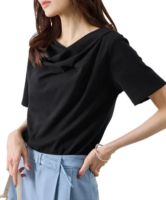Rope Picnic Half Sleeve Drape Cut Top