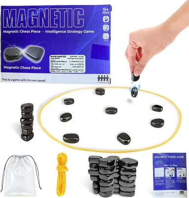 Magnetic Strategy Game - Travel Board Game for Family, Ages 9+ | 30 Magnetic Pieces & Foldable Bag