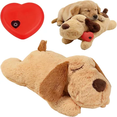 ZVXCABV Juguete de Peluche Suave para Perros con Forma de Latido Cardíaco, Alivia Ansiedad, Almohada de Compañía para Cachorros
