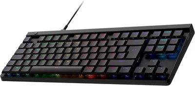 لوحة مفاتيح الألعاب لوجيليك جي 515 تكل منخفضة الملفات RGB قابلة للتخصيص بالكامل، مفاتيح PBT مزدوجة الضغط، مفتاح تكتيلي/بنّي