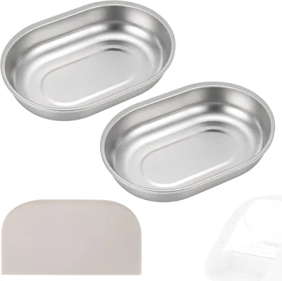 Stainless Steel Cat Bowls for RFID Feeder, Anti-Spill & Easy Clean