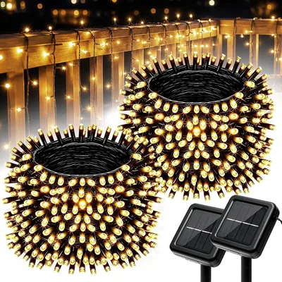20M Solar String Lights - 200LED Xmas Fairy Lights