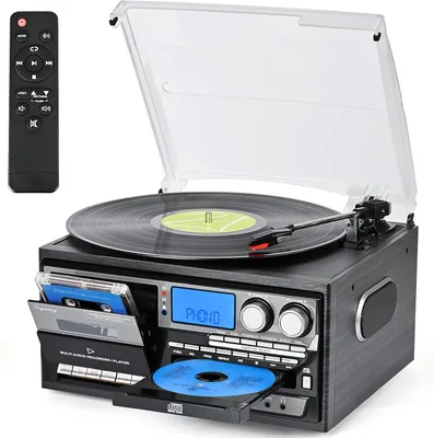Vintage Stereo System - Speakers, BT, Radio, LP Player