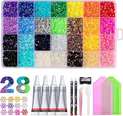 28 Colors Resin Jelly Rhinestones DIY Craft Set