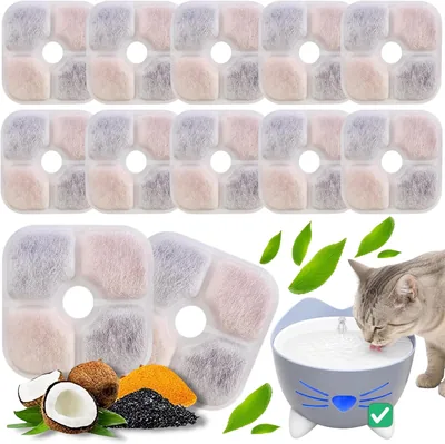 互換フィルター Catit Pixi 自動給水器用 12枚セット 猫・犬用 水飲み器