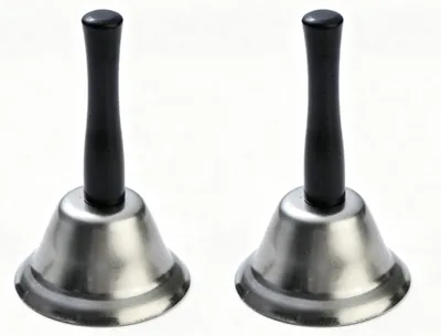 Armastuse Hand Bell, Silver Steel Small Ringing Bell, 2 Pack - Best Deal