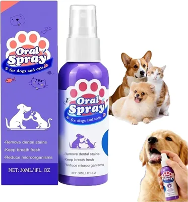 Spray para el cuidado dental y eliminación de sarro en mascotas - Blanquea los dientes