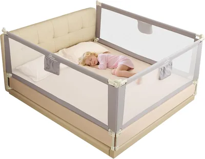 Barrière de Lit BabyAlly Réglable 2 Pièces + 1 Pièce, 6% Off - 160cm & 200cm