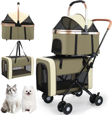 Bolinker ペットカート 小型犬用 分離型 カート ダブル耐久性　厚手600D生地 大容量 折りたたみ式