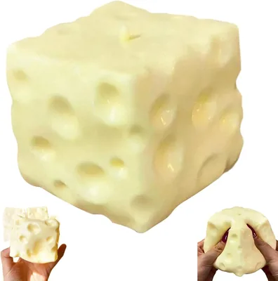 Cheese Squishy Slow Rising Squeeze Cheese Cube for Stress Relief