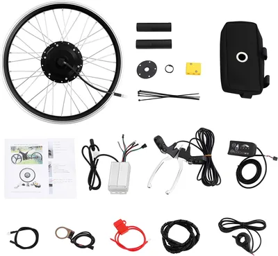 20 Inch E-Bike Frontväxlingskit, 36V 250W Brusless Motor med LED-display, 5 Magnetisk PAS Sensor 3 Överdäkning V-Disc Br