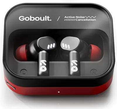 GOBOULT Tenet Pro ANC TWS Earbuds 75H Playtime 32dB, Amp App, Quad Mic ENC