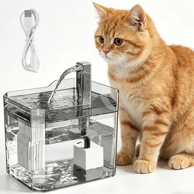 Rantuia Bebedero para Gato, 50.73oz/1.5L Bomba de Agua Ultrasilenciosa Fuente para Gatos Diseño Silencioso, Filtración de 4 E - Mejor Oferta