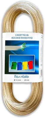 Linea per Lavaggio Esterno IPEA in Acciaio - 20 Metri - Made in Italy - Linea di Lavanderia in Plastica per Lavare i Panni