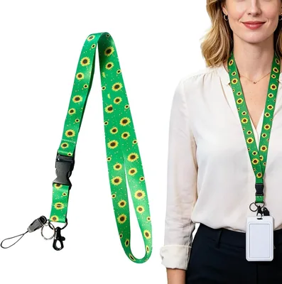 Sunflower Lanyard - Breakaway Id Badges for Teachers & Students