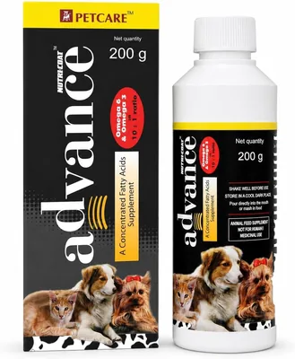 Nutri-Coat Advance के लिए कुत्ता त्वचा और फर सप्लीमेंट सिरप ओमेगा 3 और 6 फैटी एसिड, विटामिन, चमकदार फर, स्वस्थ त्वचा, सर्वश्रेष्ठ सौदा