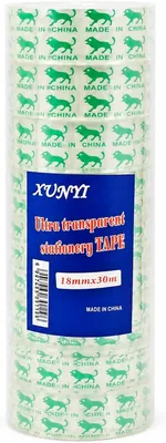 شريط لاصق شفاف بقوة 10% أقل - 10 لفات، 18 مم × 30 م، للمنزل والمكتب والهدايا التذكارية
